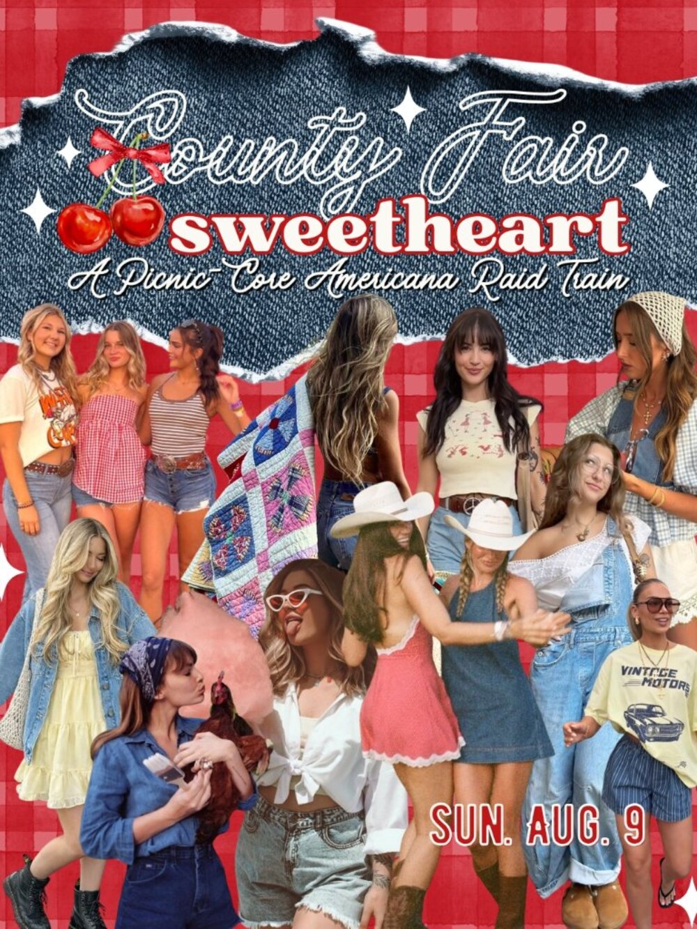 Sun. 8/9 🤠🍒 County Fair Sweetheart Raid Train